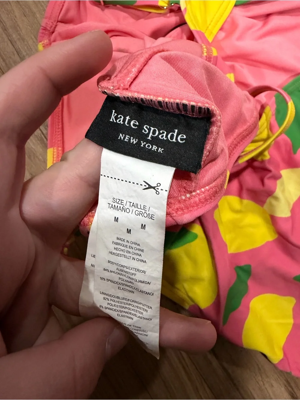kate spade Pink Lemon Print One-Piece Swimsuit